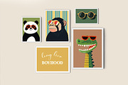 Boys Nursery Room Print Bundle, a Background Graphic by Artemsky (Thumbnail 13 of 22)