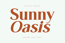 Sunny Oasis Modern Serif font