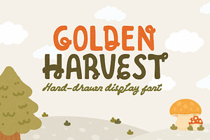 Golden Harvest Playful Display Font