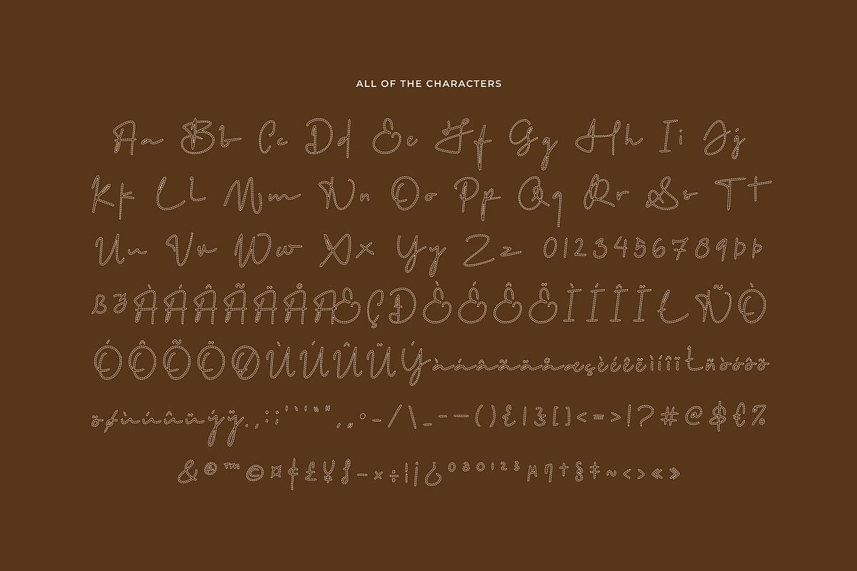 CS Sarah Dashed, a Script Font by Craft Supply Co. (Photo 8 of 8)