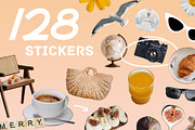128 Collage Stickers, an Object Graphic by Kristina Dubnovitskaya (Thumbnail 1 of 4)