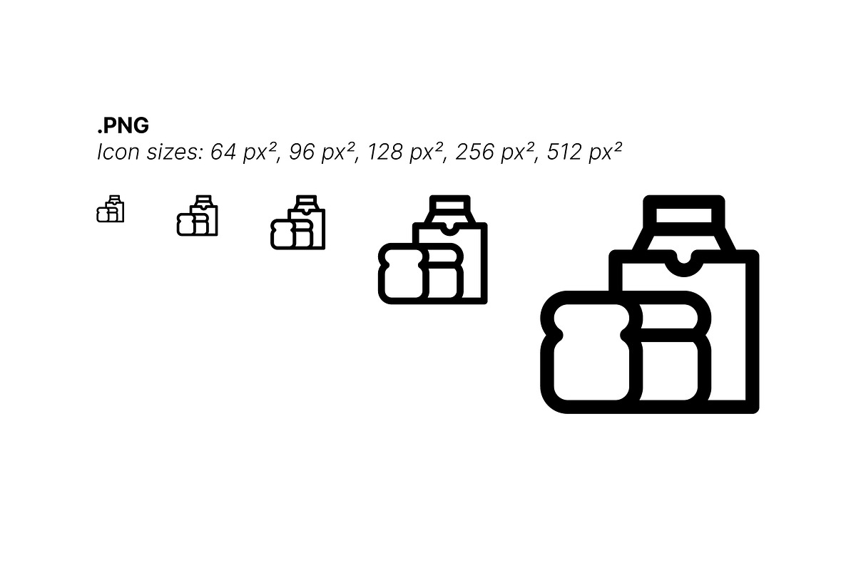 50 Food Delivery Icons, an Outline Icon by Side Project (Photo 5 of 8)