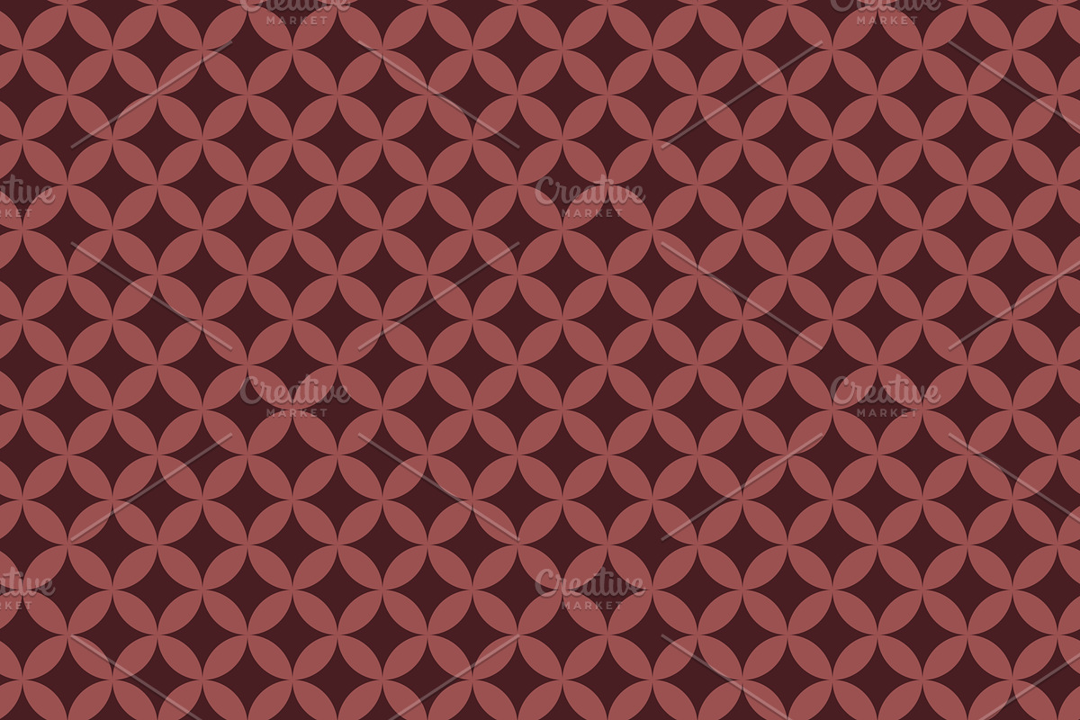 Marsala Retro Geometric Papers preview 2
