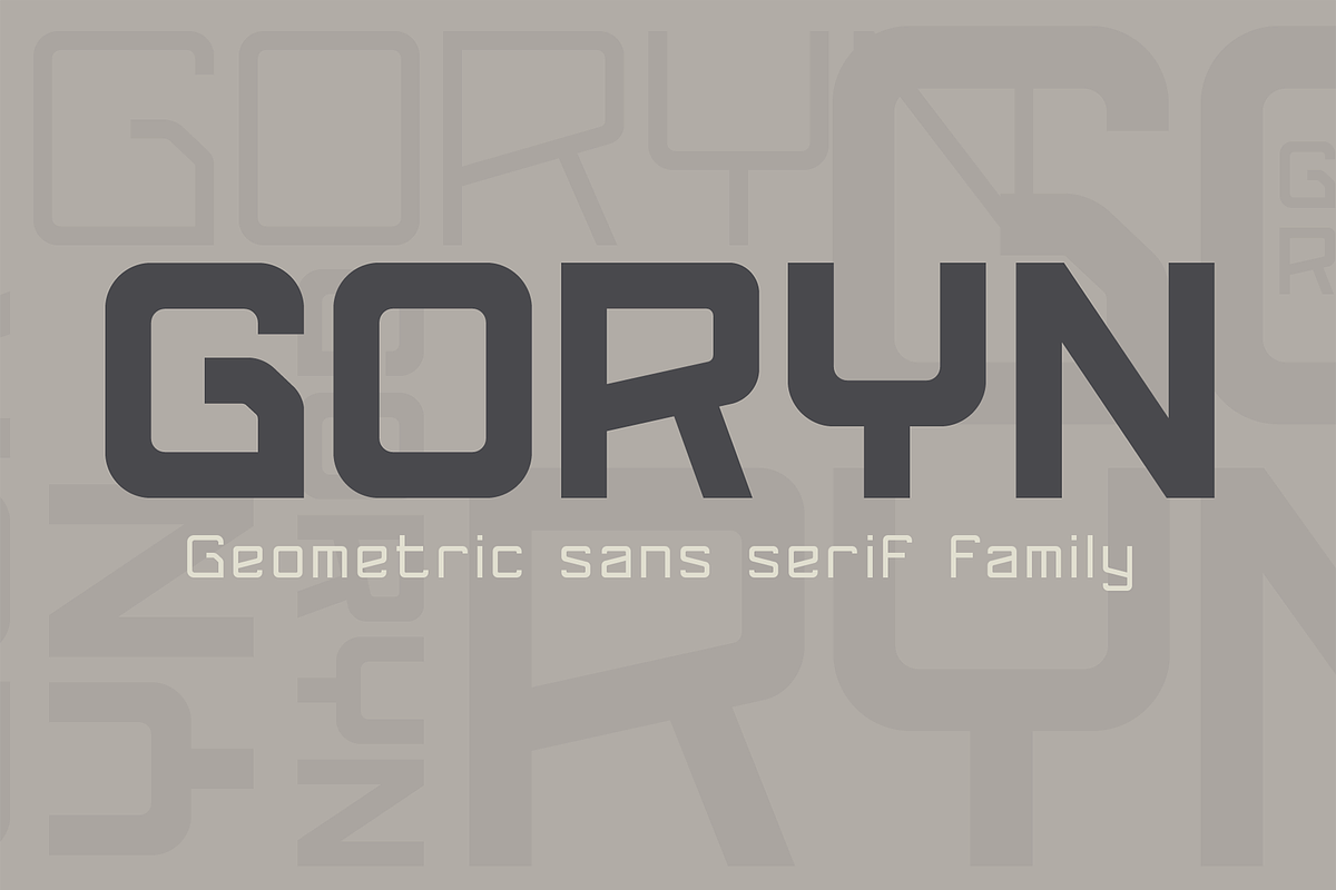 Goryn font family, a Sans Serif Font by vlad.berla (Photo 1 of 7)