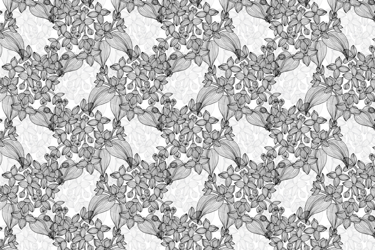 Black and White Floral Patterns (3) preview 2