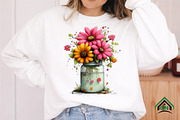 Watercolor Spring Mason Jar Clipart, an Illustration by Craft Nest (Thumbnail 6 of 11)