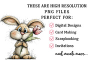 Whimsical Easter Bunny Clipart, an Illustration by OK Design (Thumbnail 4 of 6)