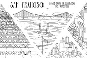 San Francisco - Hand Drawn Line Art, an Illustration by Franzi draws (Thumbnail 1 of 6)