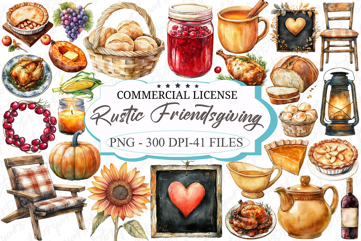 Rustic Friendsgiving Thanksgiving, an Illustration by designcity5 (Photo 1 of 5)