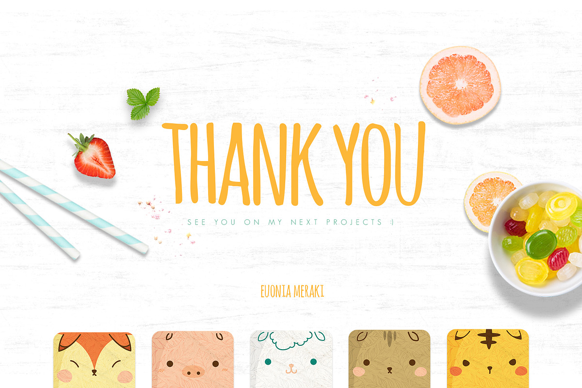 Happy Friends Cute Animal Printable, a Stationery Template by Euonia Meraki (Photo 8 of 8)