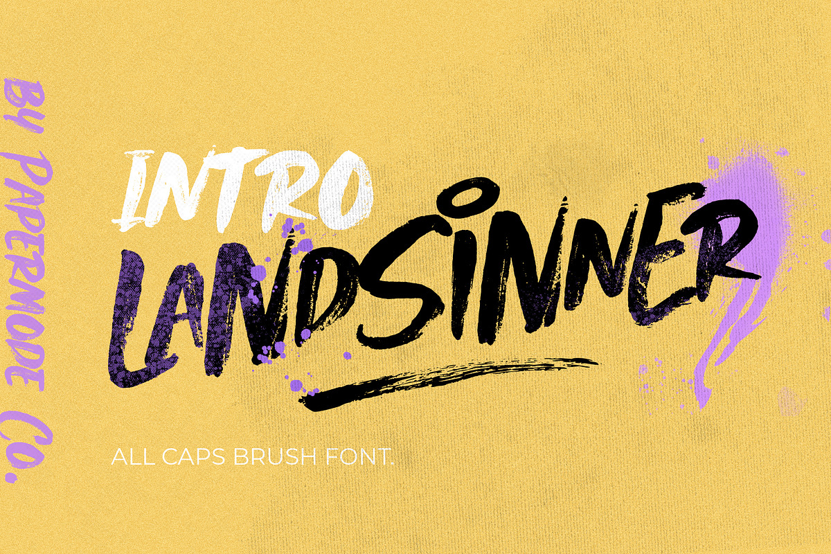 Landsinner Brush, a Handwritten Font by Papermode Co. (Photo 1 of 8)
