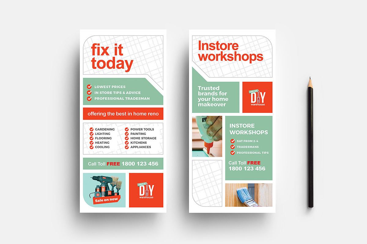 DIY Tool Supply Templates Pack, a Flyer Template by BrandPacks