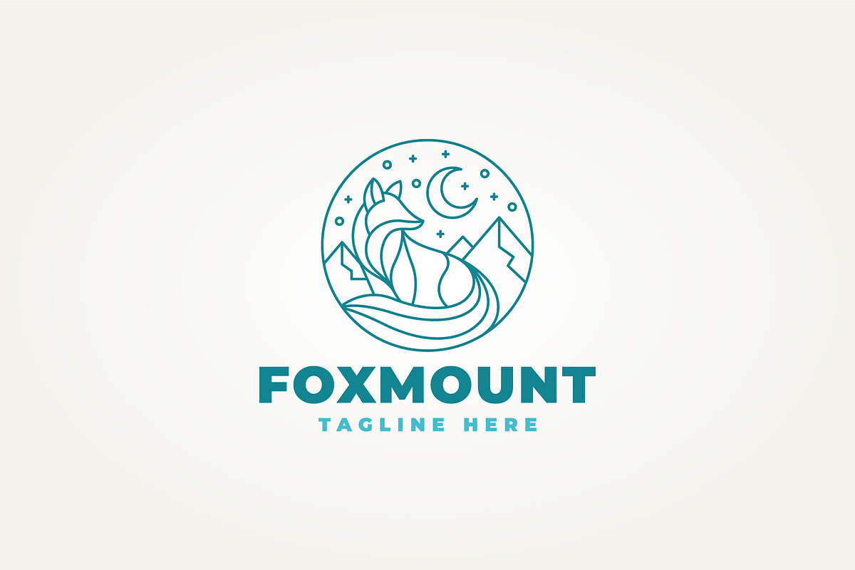 simple modern fox or wolf logo, a Branding & Logo Template by Blazybone (Photo 1 of 2)