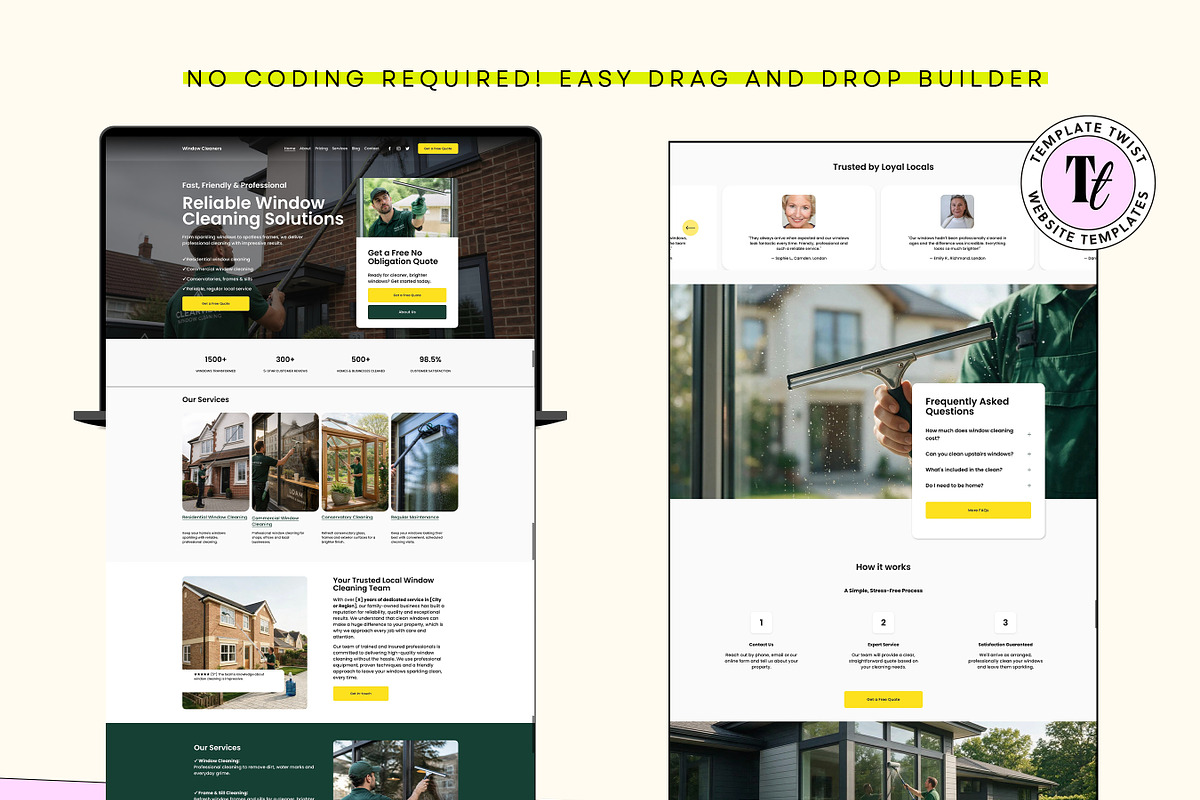 Window Cleaning Squarespace Website, a Squarespace Template by Template Twist Shop (Photo 7 of 9)