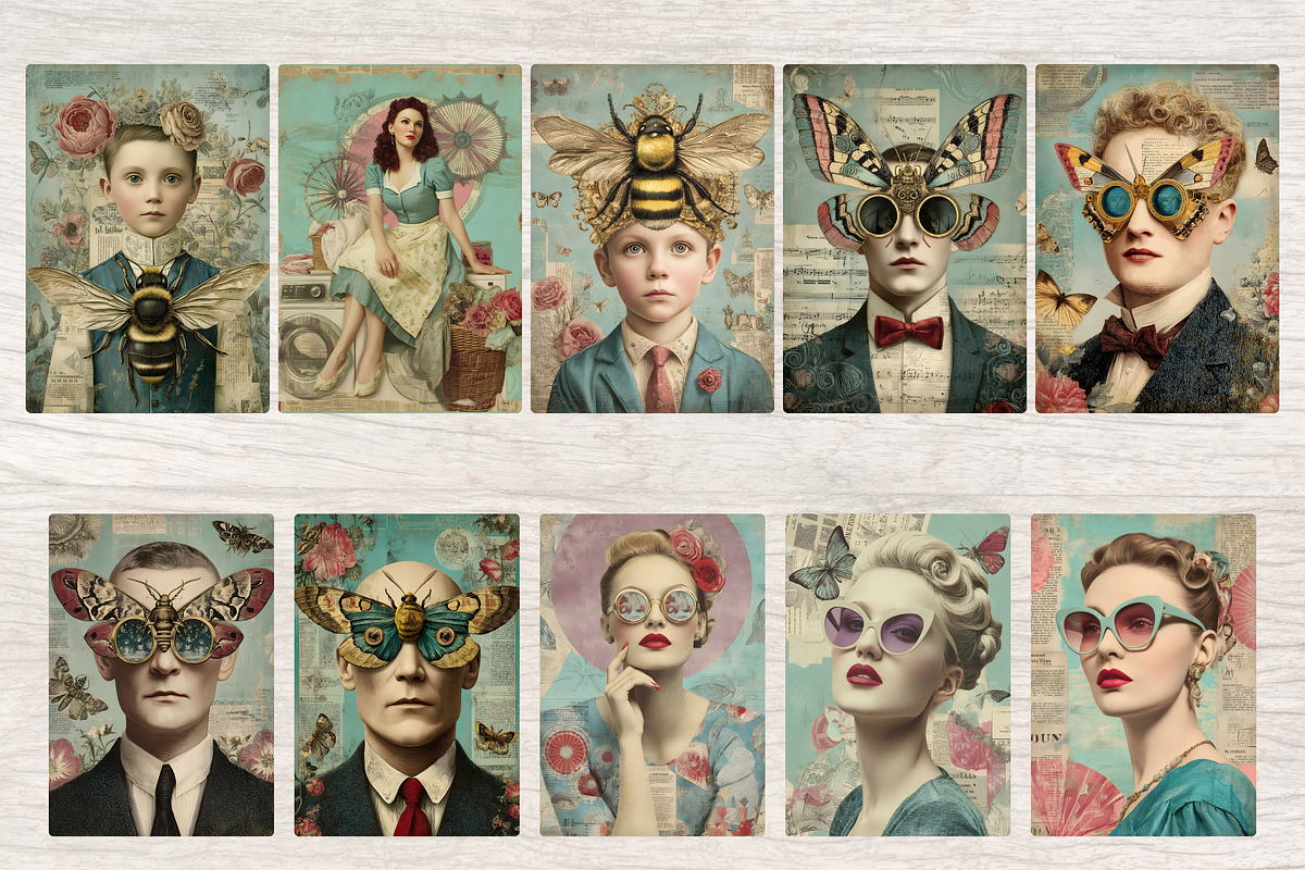 SURREAL RETRO FANTASIES JUNK JOURNAL, a Decorative Illustration by Daring Digies (Photo 7 of 9)