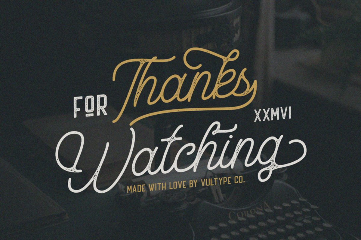Aurelig Vintage Script (3 Fonts), a Sans Serif Font by Vultype Co. (Photo 18 of 18)