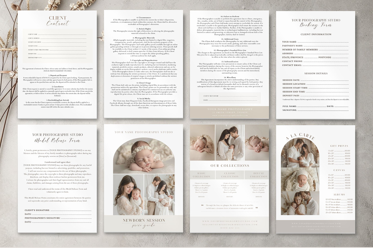 Newborn Photography Deluxe Bundle, a Templates & Theme by Princess & the Pea Design (Photo 6 of 8)