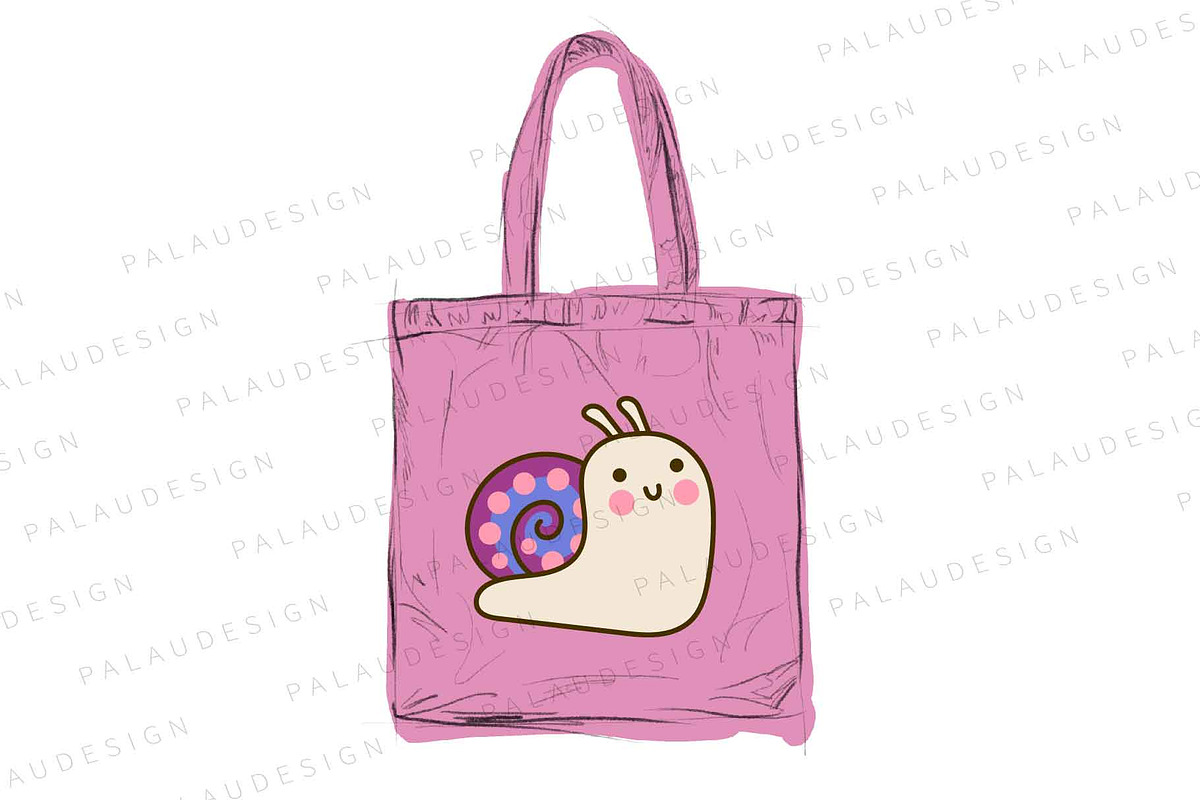 Cute Kawaii Snails, an Animal Illustration by Palau (Photo 3 of 12)
