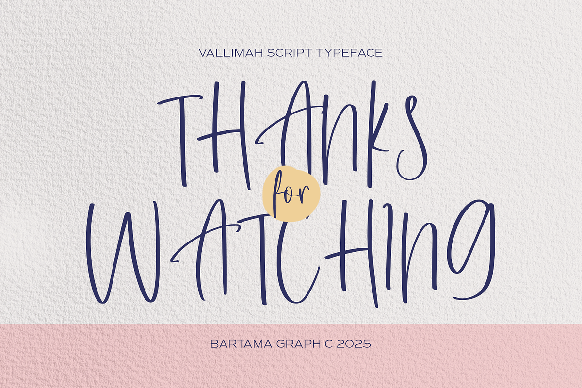 Vallimah - Organic Script Font, a Script Font by Bartama Graphic (Photo 11 of 11)