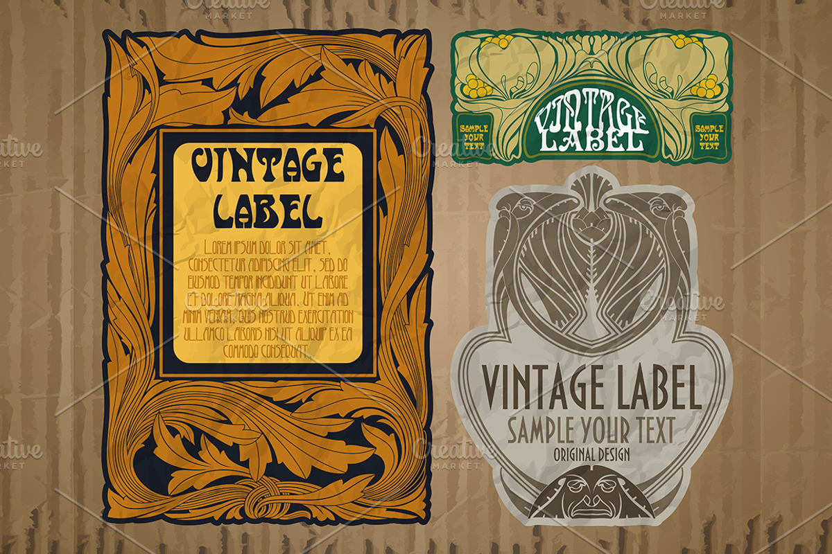 Label Art Nouveau - sets, a Decorative Illustration by Stanislav Kharchevskyi (Photo 9 of 12)