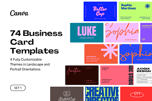 74 Business Card Canva Templates