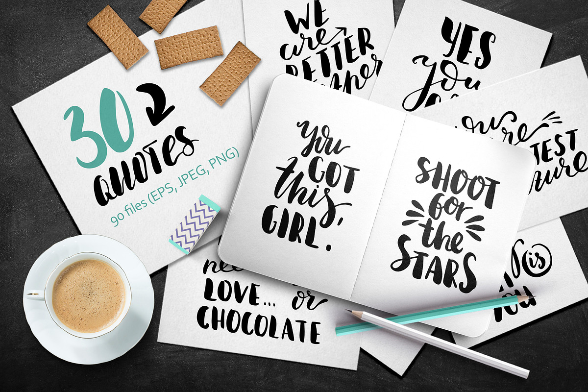 Set of Handdrawn Quotes, an Illustration by Wewhitelist (Photo 1 of 7)
