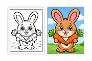Bunny Basket Coloring Book For Kids, an Animal Illustration by Design Station (Thumbnail 7 of 8)