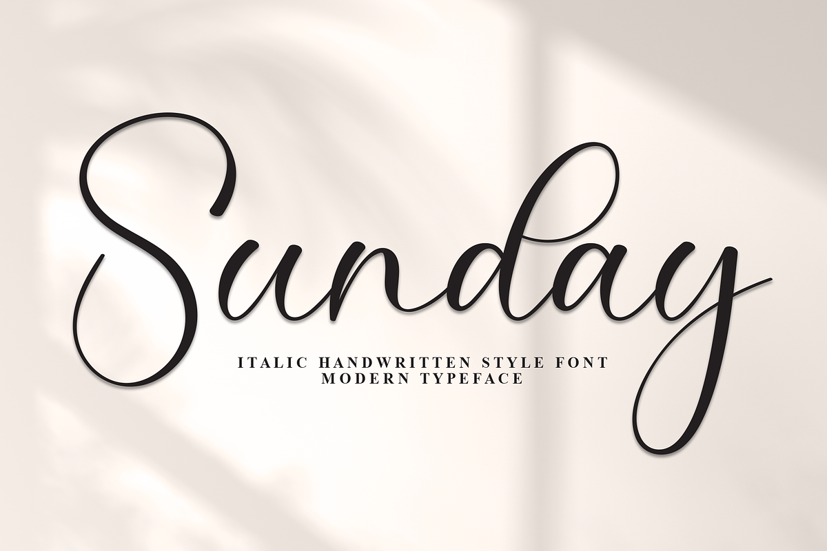 Sunday | Script Font, a Handwritten Font by Scratchones (Photo 1 of 8)