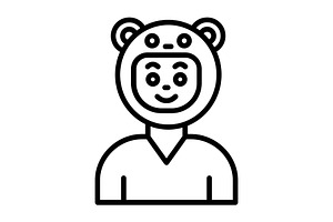Bear Line Icon, an Icon by Pexelpy