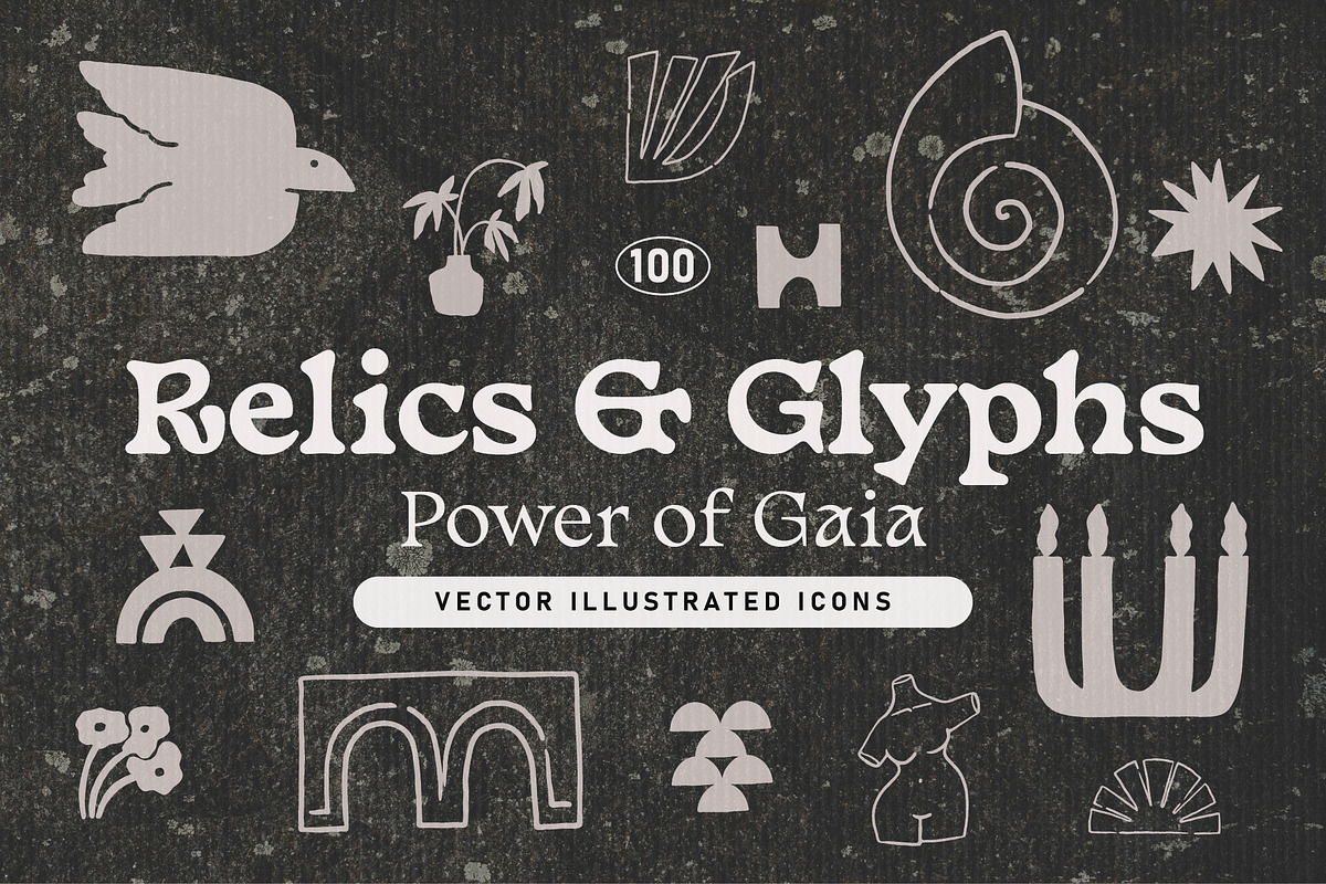 RELICS AND GLYPHS Vector Elements, an Object Graphic by angelainthefields (Photo 1 of 11)