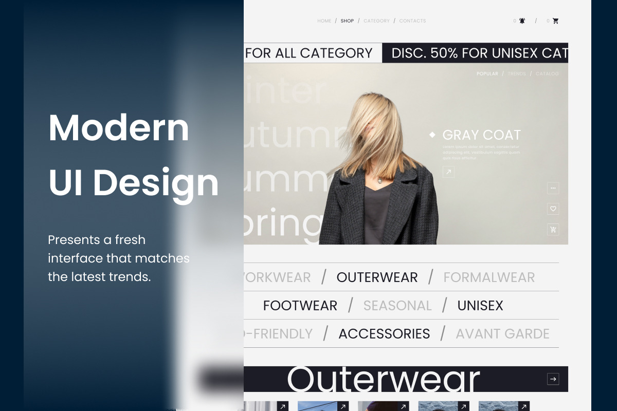 Shikawa - Fashion Store Landing Page, a Websites & App Template by twinstd (Photo 2 of 5)