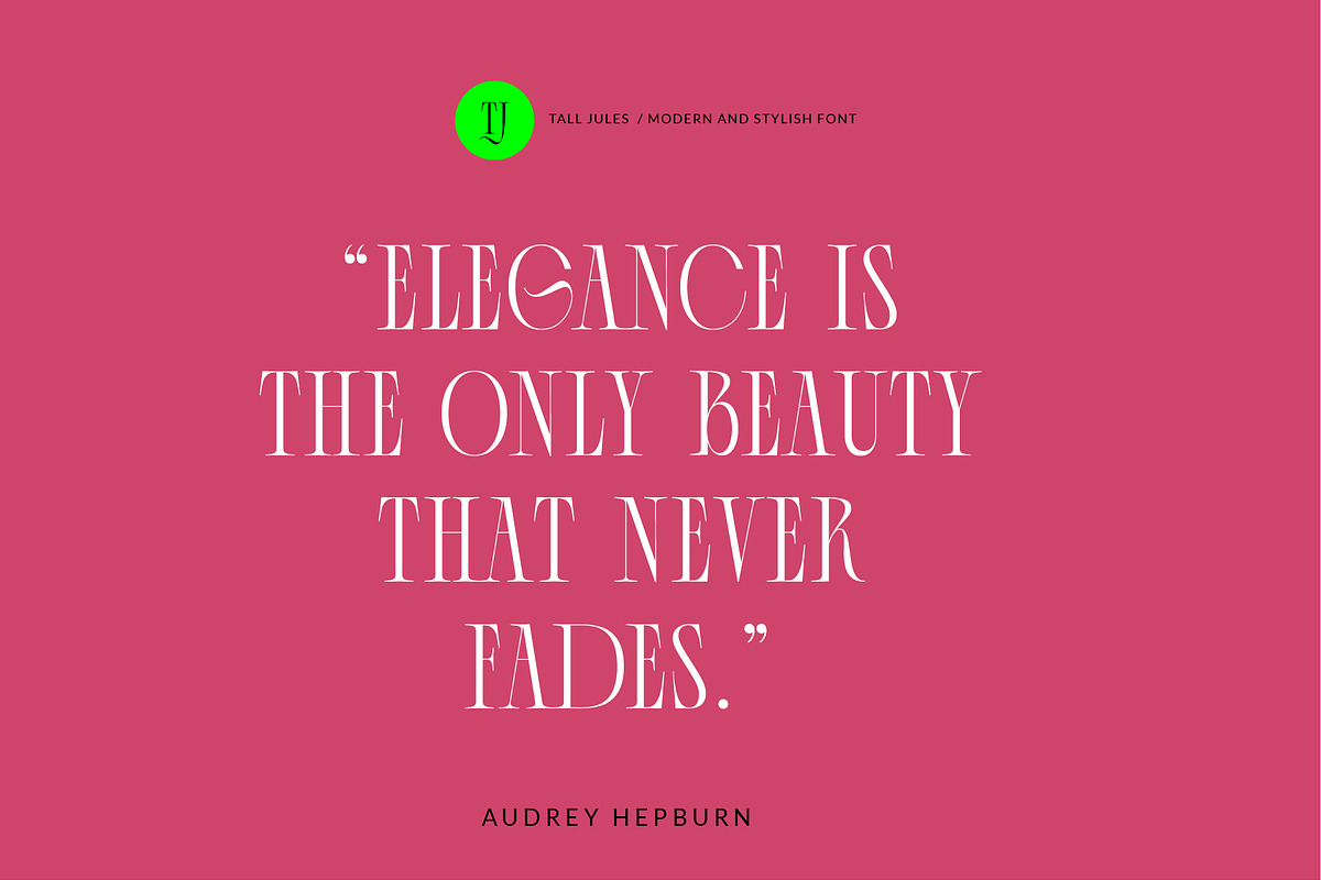 Tall Jules Modern and Stylish Font, a Serif Font by VladCristea (Photo 10 of 14)