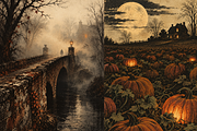 HAUNTED AUTUMN — October After Dark, a Seasonal Illustration by MarisoArt (Thumbnail 5 of 5)