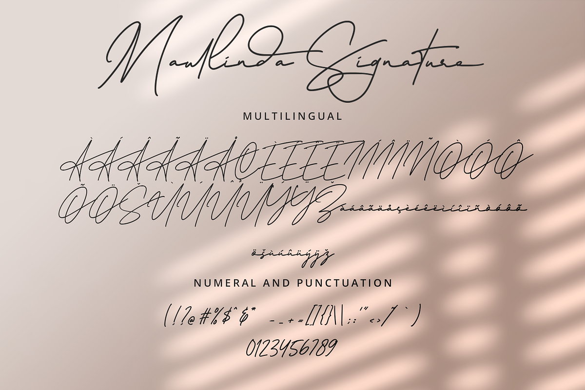Maullinda Signature - Signature Font, a Script Font by overlaytemplates (Photo 5 of 6)