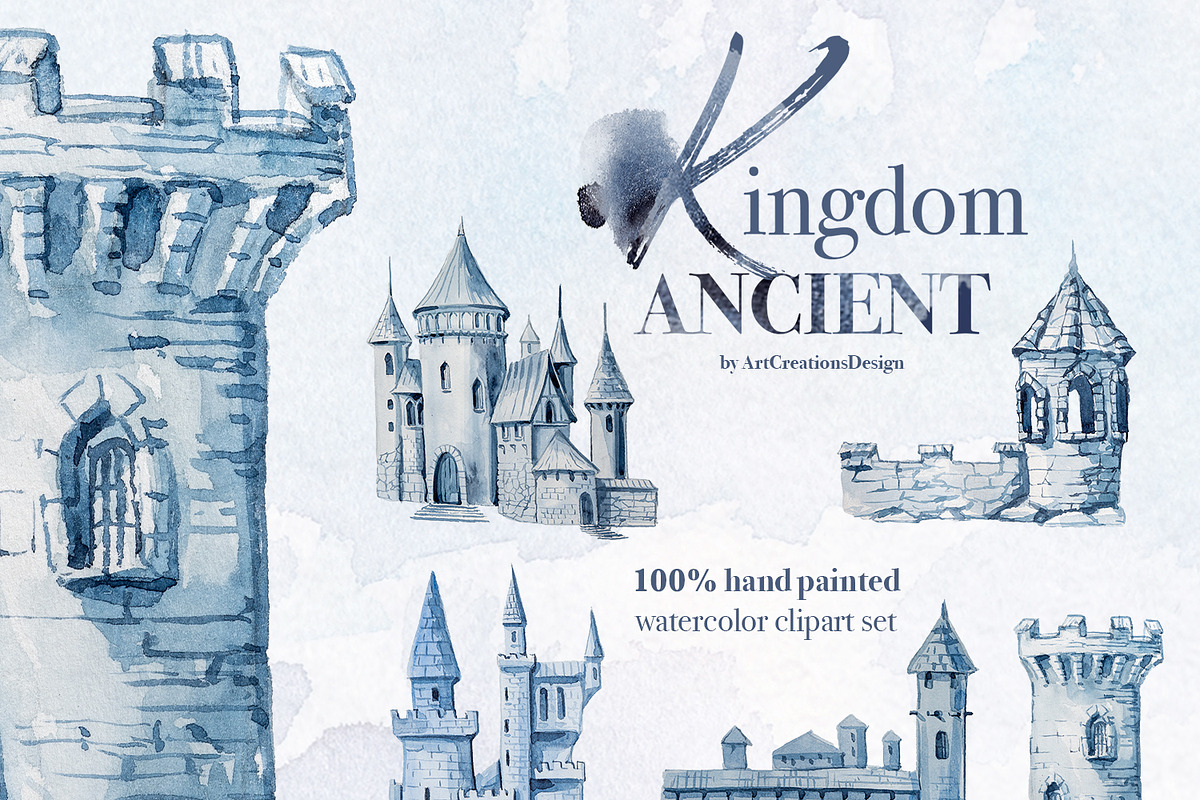 Hand Painted Ancient Kingdom Clipart, an Education Illustration by ArtCreationsDesign (Photo 5 of 11)
