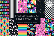 Psychedelic Halloween Pattern Set, a Pattern Graphic by Rxmi Studio (Thumbnail 1 of 10)