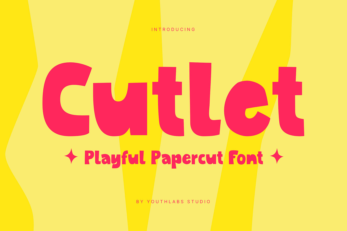 Cutlet - Playful Papercut Font, a Sans Serif Font by Youthlabs Studio (Photo 1 of 15)