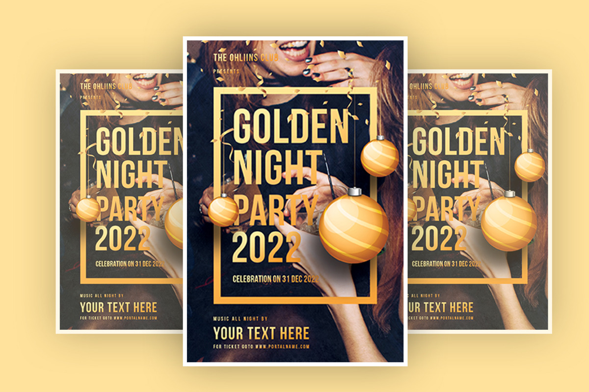 Golden Night Party, a Flyer Template by What a Story (Photo 2 of 2)