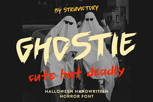 Ghostie Horror Halloween Handwritten, a Blackletter Font by Struvictory.art