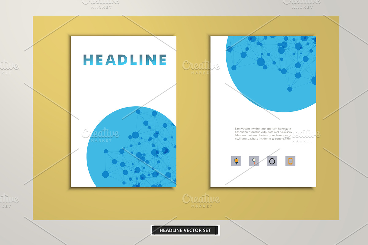 Abstract vector network set, a Brochure Template by Haisonok (Photo 5 of 5)