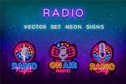 Radio Neon Signs, a Technology Illustration by Soifer Design (Thumbnail 2 of 3)