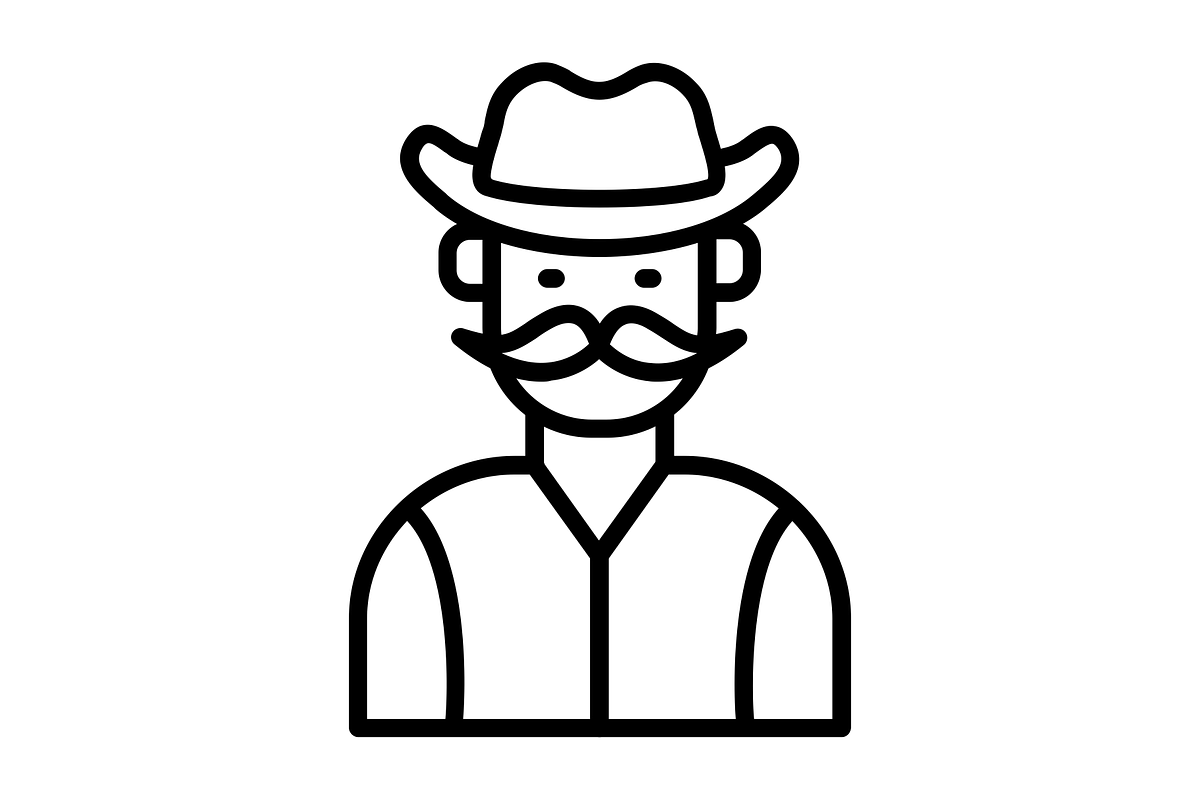 Cowboy Line Icon, an Icon by Pexelpy (Photo 2 of 2)