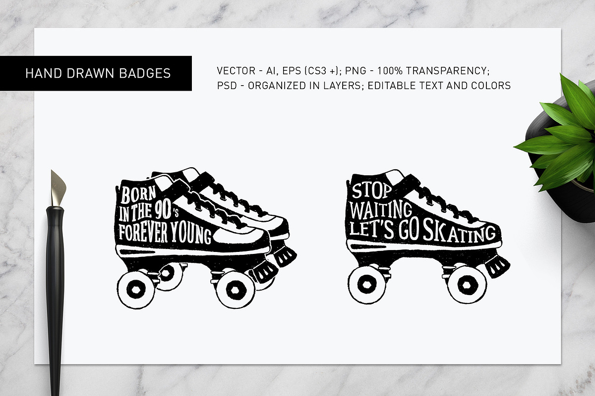 Good Shoes. 8 Inspirational Badges, a Branding & Logo Template by Cosmic Store (Photo 9 of 16)