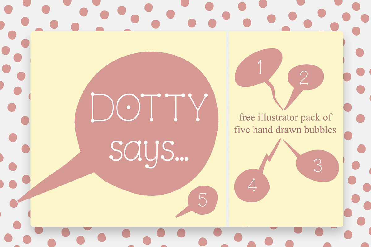 Dotty font + .ai speech bubbles preview 3