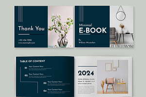 Minimal E-Book Template Layout, a Magazine Template by ContestDesign