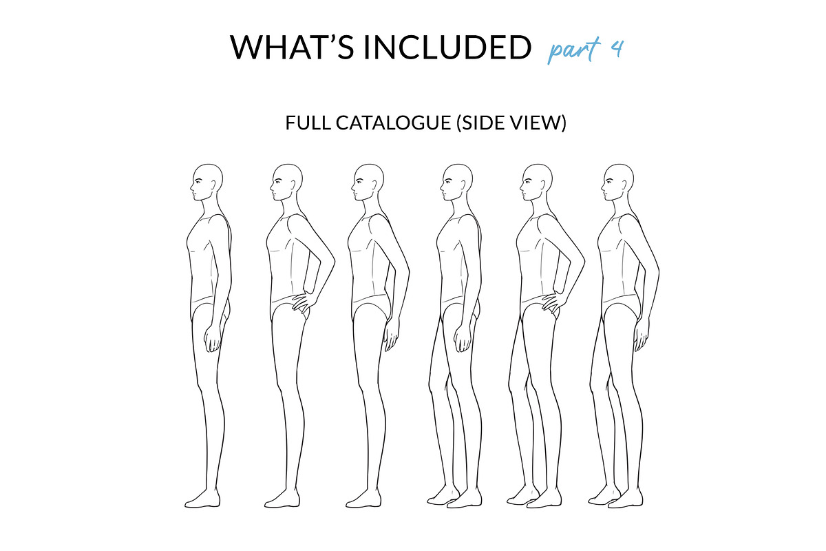 Male Straight Poses Pack, a Person Illustration by Art by Lin (Photo 5 of 6)
