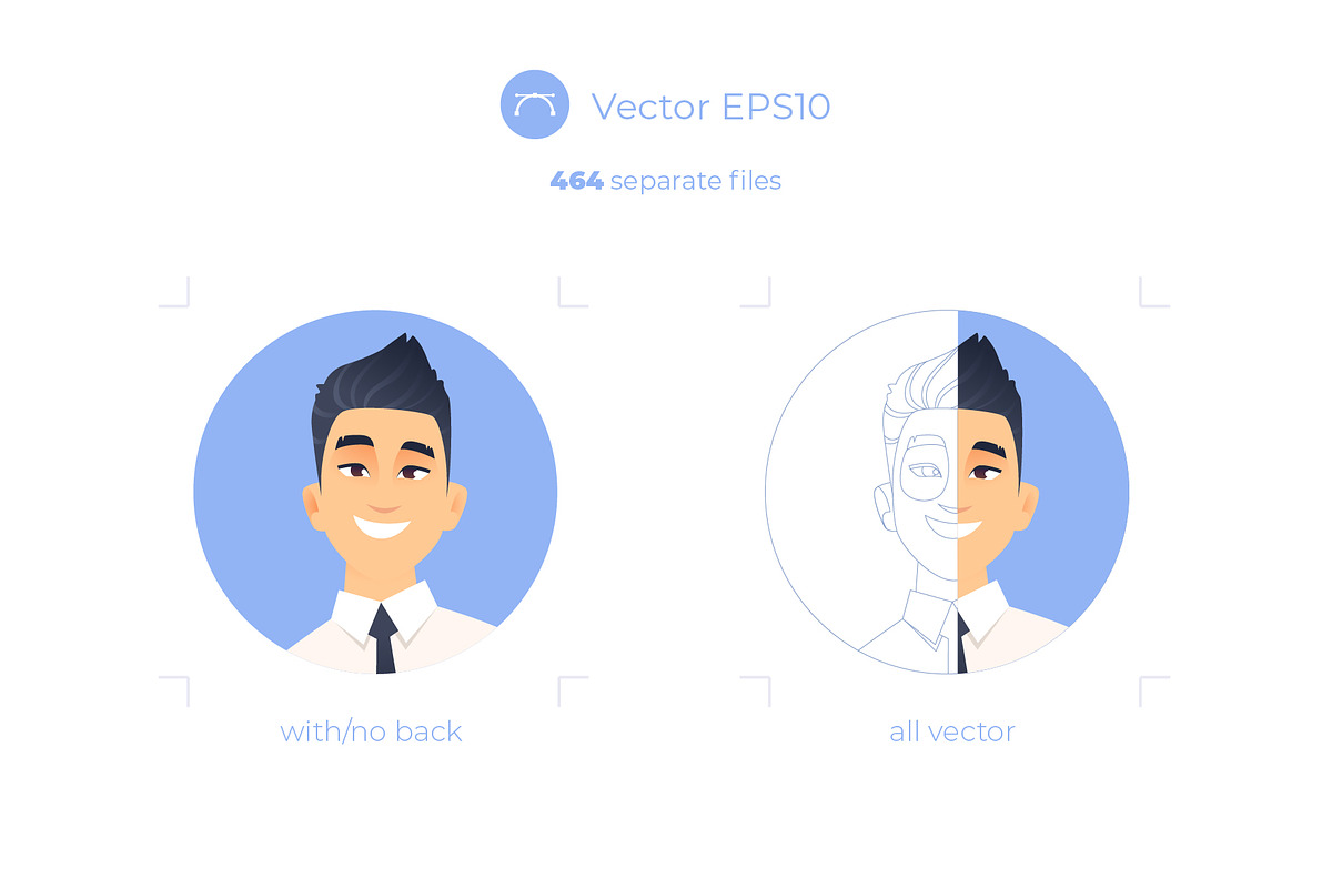 %SALE% -People Avatars Collection, a Work Illustration by VectorVision (Photo 5 of 10)