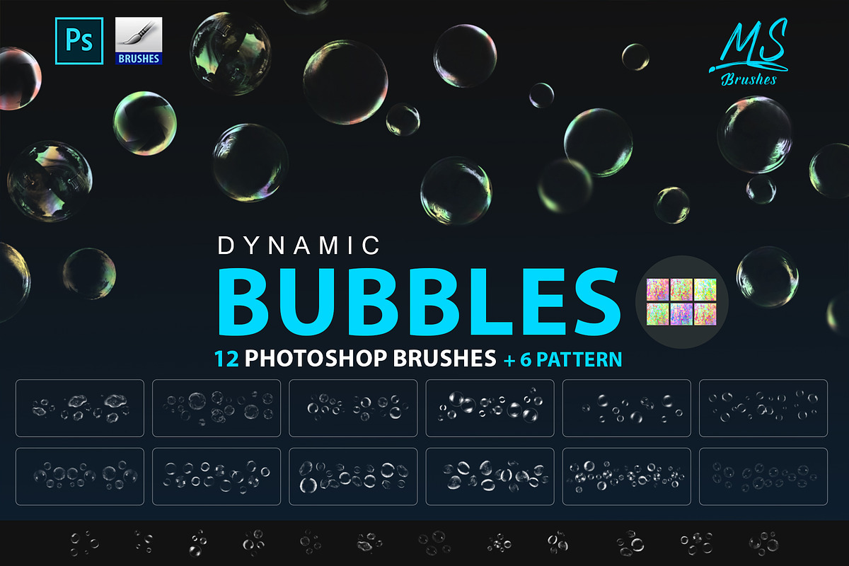 Bubbles Photoshop Brushes, a Brush Add-On by Mohamed Saber (Photo 1 of 4)
