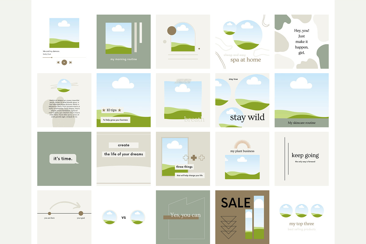 Instagram Post Templates for Canva., a Social Media Template by Sentimental postman (Photo 7 of 9)