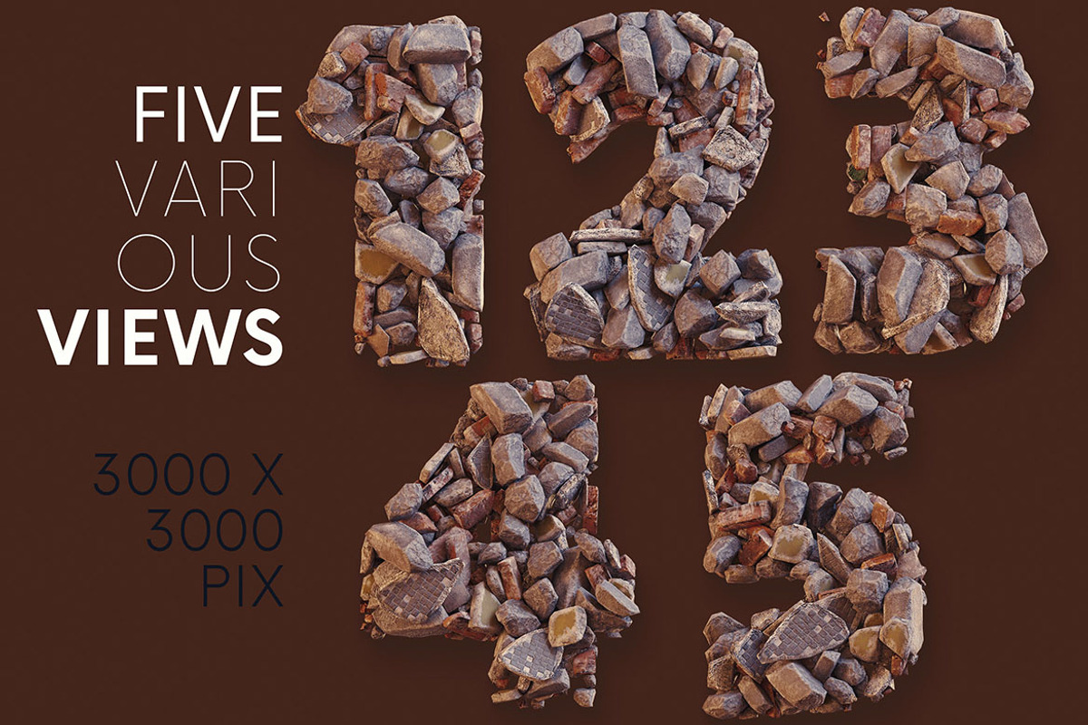Broken Bricks - PNG Alphabet, an Object Graphic by MIIM (Photo 3 of 5)